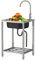 Évier Cuisine Inox Évier 1 bac Lavabo Inox Evier Exterieur avec Egouttoir Lave Main Inox pour Faire la Plonge Cuisine de Restaurants,Salle de Bain,Garages,Entrepôts (60 * 45 * 82CM)