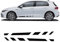 GUPEB 2 Stück Tür Seitenstreifen Aufkleber, passend für VW Golf 8 MK8 GTI Clubsport Estate R Line Alltrack GTD GTE 2020 2021 2022