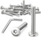 Dayalo Lot de 20 vis à tête plate M4, en acier inoxydable, avec Torx, vis filetées M4 x 25 mm, avec clé Torx, filetage complet