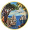 Piatto con Veduta di Capri in Ceramica Fatto a Mano (Giallo)