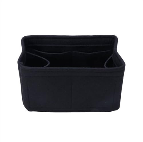 XUCZHAI Felt Insert Bag Makeup Handbag Organizer Travel Inner Purse Portable Cosmetic Bags Storage Tote. FüR GeldböRsen(Black,L)