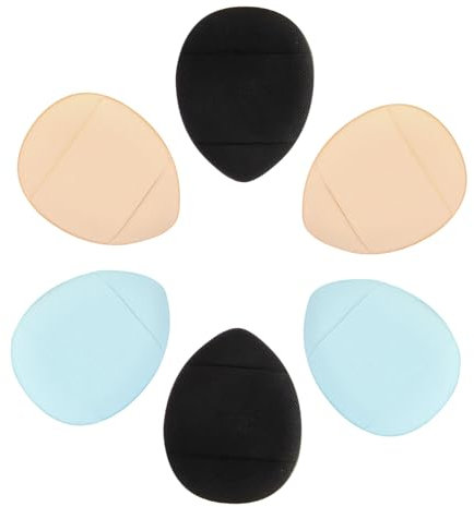 DECOMELODY 6pcs Mini Makeup Powder Puff Set, Soft Cosmetic Foundation Face Sponges for Loose Powder and Concealer, Suitable for Daily Use and Travel