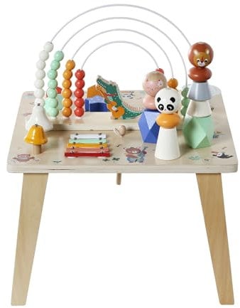 VERTBAUDET Spieltisch aus Holz, FSC®, fröhliche Tiere, Holz, TU