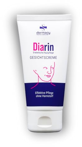 Diarin Gesichtscreme – frei von Urea, 5-fach-Schutzkomplex, Anti-Aging Pflege bei Diabetes & empfindlicher Haut, 50 ml