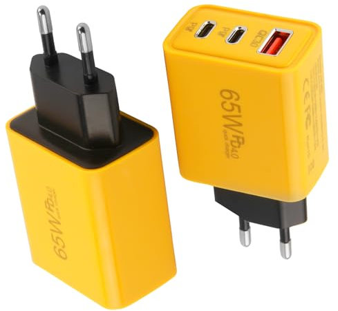 Chargeur USB C,65W 3 Port Prise USBC Chargeur Rapide iPhone, Multi Secteur PD+QC 3.0A Type C Adaptateur pour iPhone 16 15 14 13 12 11 Pro Max X XS XR Samsung Galaxy S24 S23,S22,iPad,Xiaomi