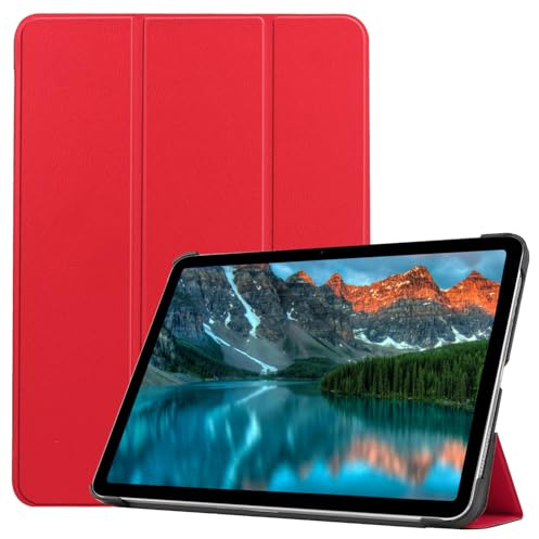 Hybrid-Schutzhülle für iPad Air 27,9 cm (11 Zoll) M3 (2025)/M2 (2024), iPad Air 5. (2022)/4. (2020) 10,9, stoßfeste Stand-Schutzhülle, iPad-Hülle, mit weicher TPU-Rückseite (rot, iPad Air 11/4./5