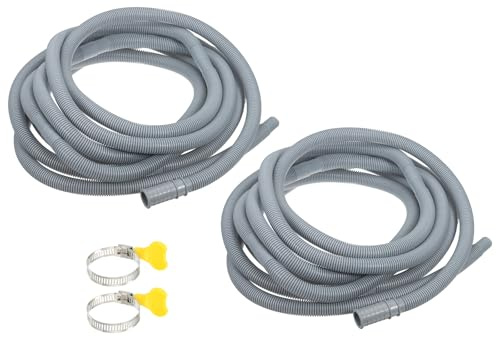 PATIKIL 19.7Ft Air Conditioner Drain Kit, 2 Set Universal AC Drain Hose Connector Hose with Clamp & Rubber Adapter for Mini-Split Window Portable AC Unit Dehumidifier Faucet, Gray