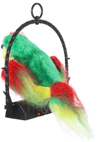 Milisten Loro Eléctrico Parlante para Niños Juguete Pájaro Grabador 30 Cm Color Verde para Aprendizaje Diversión Juguete de Cumpleaños