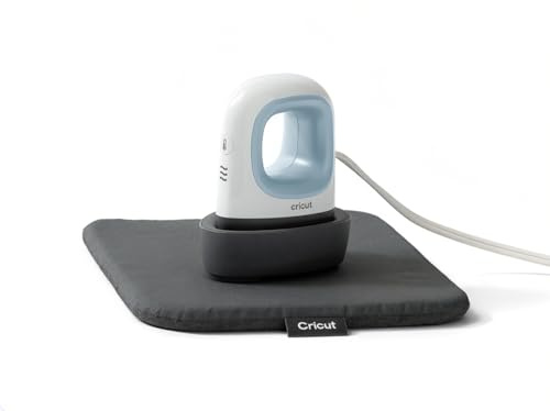 Cricut EasyPress Mini Heat Press + Heat Press Mat - for Pressing Small Objects Like Shoes, Stuffed Animals, Hats & More - 3 Heat Settings & Precision Tip - Compact & Lightweight - Zen Blue