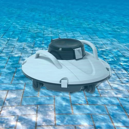 Robot nettoyeur de piscine sans fil | Durée de fonctionnement de 90 minutes pour piscines hors sol et creusées | Aspirateur automatique couvre 550 m²