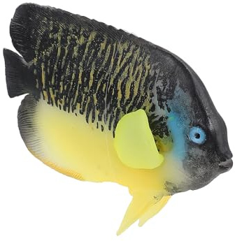 Kisangel Künstlicher Kaiserfisch Aquarium Deko aus Umweltfreundlichem Kunststoff Realistische Fischfigur für Glasbecken Langlebige Aquarium Dekoration für Süßwasser und Meerwasser