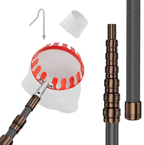 Machtiging Fruit Grabber,ObstpflüCker Mit Teleskopgriff,ApfelpflüCker Mit Teleskopstiel,ObstpflüCker Mit Teleskopstange,Einfach Zu Montieren,FüR Die Ernteernte Apfel Zitrus Birnen Pfirsich