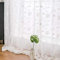 MIULEE Vorhänge mit Blumen Stickerei Muster, Gardinen Weiß für Wohnzimmer, Schlafzimmer Vorhang Transparent mit Ösen, 2er Set Voile Durchsichtig Vorhänge, Jeder H 245 X B 140cm