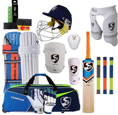 SG Best Sports 100% Original Cricket Komplettset mit Zubehör in voller Größe (ideal für Seniorenspieler) Cricket-Komplettset