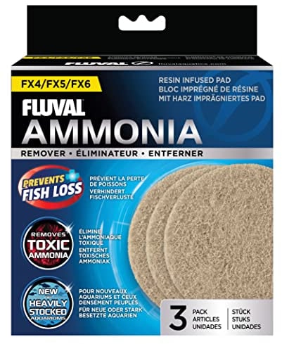 Fluval Ammoniak Entferner Pads, für Fluval Außenfilter FX4, FX5 und FX6, 3er Pack