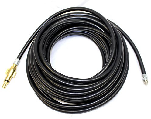 Equip2clean Flexible Drain Unblocker Hose with Retrojet Nozzle | 30 Metres | Compatible for Qualcast Pressure Washers | 2300 PSI / 160 BAR Max Working Pressure | Ideal for Blocked Drains & Pipes