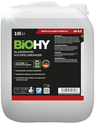 BiOHY Nettoyant pour plaques de Cuisson en vitrocéramique (Bidon de 10l) | pour des plaques de Cuisson brillamment Propres (Kochfeldreiniger)