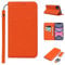 Copmob iPhone 11 Case With Card Holder With Strap,Genuine Leather Flip Wallet Case,[3 Slots][Magnetic Closure][RFID-Blocking],Phone Case Cover for iPhone 11 - Orange