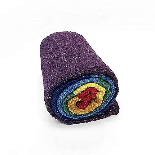 Cudegui Yoga-Decke für erholsames Yoga, dicke mexikanische Yoga-Decke (Regenbogen)