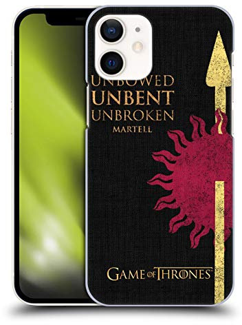 Head Case Designs Offizielle HBO Game of Thrones Martell House Mottos Harte Rueckseiten Handyhülle Hülle Huelle kompatibel mit Apple iPhone 12 Mini