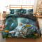 MXYHDZ Baumwolle Bettwäsche 3er Set Bettwäsche-Set Bettbezug 155 x 220 cm Blau Katze Schmetterling Tier Weiche Microfaser Wende Bettwäsche Bettdeckenbezug mit Reißverschluss und Kissenbezüge