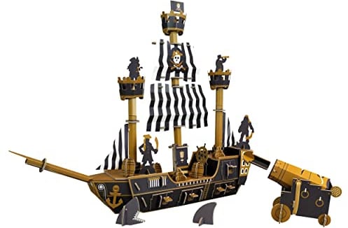 Build Your Own Exploding Pirate Ship - Cardboard Craft Kit - Ages 8+