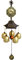 Feng Shui Windspiele, Yin Yang Gossip Windspiele Klassische Vintage China Style Hanging Decor 5 Bells Window Garden Decoration,Messing