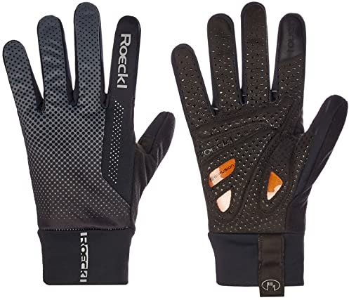 Roeckl Rimbach Winter Fahrrad Handschuhe lang grau/schwarz 2023: Größe: 10.5