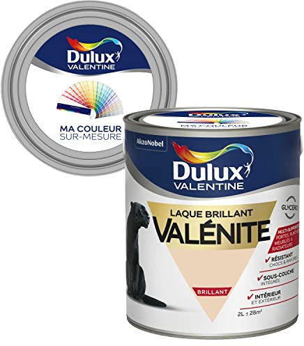 Ma Couleur Sur-mesure par Dulux Valentine – Peinture Laque Glycéro - Grande résistance pour boiseries et ferronneries - Brillant Coquille d'Œuf 2 L