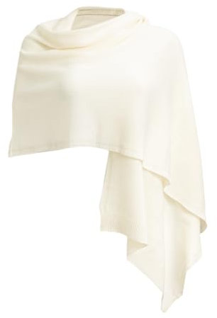 Embouro 100% Kaschmir Pashmina Schal für Frauen, gestrickter Schal aus reinem Kaschmir für den Winter (Weiß)