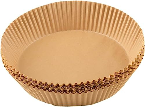 Papel for freidora, papel encerado, papel de regalo de cocina, papel for freidora de aire de 100 piezas Bandeja for hornear redonda Papel pergamino redondo Accesorios de aire Papel for freidora de air