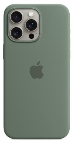 Apple iPhone 15 Pro Max Silikon Case mit MagSafe – Zypresse 