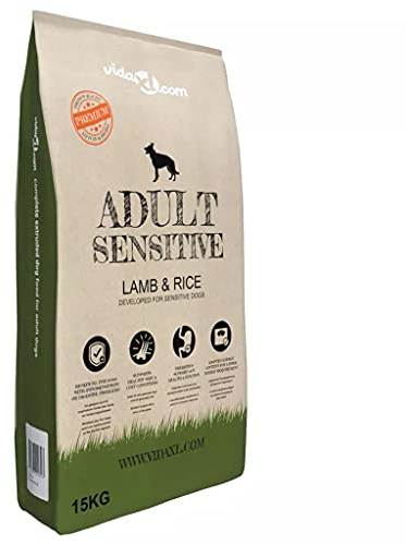 JUNZAI Premium-Trockenhundefutter Adult Sensitive Lamb & Rice 15 kg, Hundefutter Trocken, Dog Food, Hundefutter Aufbewahrung - at