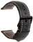 TStrap Cinturino Pelle Orologio 24mm - Nero Cuoio Vintage Elegante Cinturini Uomo - Flessibile Spessore Militari Bracciale di Ricambio Fibbia per Smartwatch - 20mm 22mm 24mm