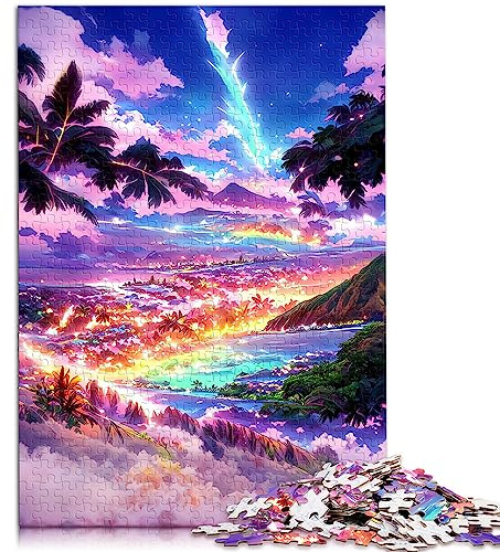 1000-teiliges Puzzle für Erwachsene und Kinder, Hawaii-Archipel, hochwertiges, 100% recyceltes Brett, Spaß bei Aktivitäten zu Hause, Geburtstagsgeschenk, Reisegeschenke, 10,27 x 14,96 Zoll