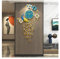 Große Metall Wanduhren Decor 3D Gold Diamant Pfau Wanduhr, Metall Dekor Ornamente Uhr, Hochzeit Geburtstagsgeschenk Moderne Kunst Silente Wanduhren for Wohnzimmer Wohnzimmer Europäische Große Uhr