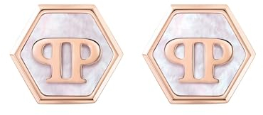 Philipp Plein Damen Ohrringe Edelstahl IP Rose Gold PLEIN MINI LOGO PJ2EA13EU