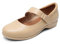 DREAM PAIRS Women's School Shoes, Strap Mary Jane Flats, Casual Work Office Comfort Shoes for Lady Shoes for Walking, School and Working,Size 9,Nude,SDFA2407W