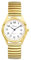 JewelryWe Damenuhr Herrenuhr Elastisch Edelstahl: Datum Kalender Analog Quarz Armbanduhr Frauen Männer Gold Edelstahl Stretch Armband Lässige Uhr mit arabischen Ziffern Zifferblatt