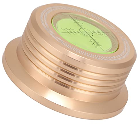 Plattenspielerstabilisator für Schallplatten, Wasserwaage Geschwindigkeitserkennung 50 Hz Plattengewicht Plattenspieler Vinylstabilisator Nicht Magnetischer