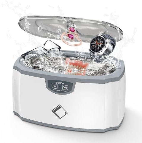 LifeBasis Ultraschallreinigungsgerät 420ml Ultraschallreiniger 45000Hz Zahnspangenreinigung Ultraschallgerät für Schmuck Brillen Uhren Zahnersatz Pinsel Münze Mentalteile 30W