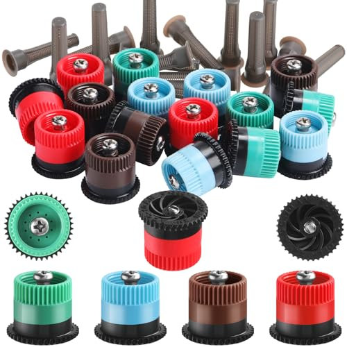 Honoson 16 Pcs Variable Arc Nozzle Radius High Efficiency Replacement Pop up Sprinkler Heads Compatible with RainBird, Hunter, Orbit Pop-up Sprinklers (4/6/8/10 Van)