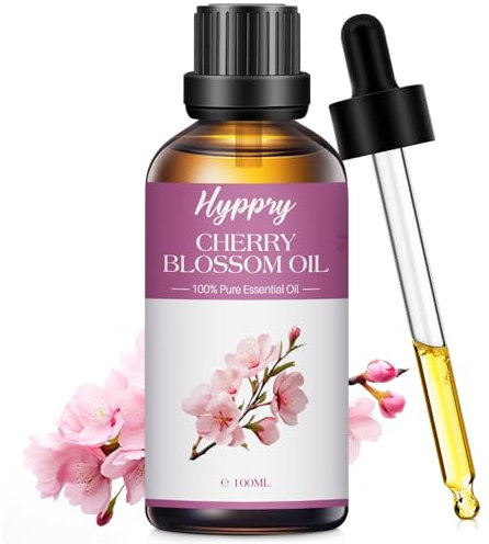 Hyppry 100ml Cherry Blossom Essential Oils, Natural Flroal Essential Oils for Diffuser for Home, Humidifier, Aromatherapy, Relax, Sleep, Skin Care, Perfume & Candle Making