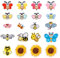 Bestewelry 23pcs Iron on Patches Bee Sew on Patches Sunflower Embroidered Applique Patches Stickers for Sewing Jacket Jeans Clothes Backpack Repair