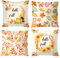 Aitsite Herbst Kissenbezug,4er Pack Kissenbezug Herbst, Kissenbezüge Herbst 45x45, Ahornblatt Kürbis Kissenbezug Dekorative Kissen Set Sofa Wohnzimmer Dekoration
