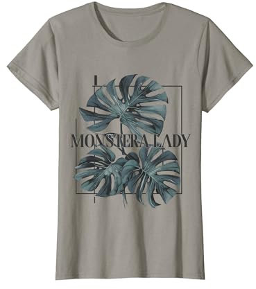 Monstera Lady Monstera Blattpflanze T-Shirt