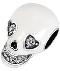 TCZNAF Glow-in-the-dark Skull Charms Halloween Bead Charm Zirkonia fit Der Größte Teil Europas und Amerikas Armband&Halskette, Halloween Charms für Damen