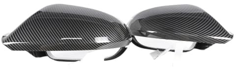 XIAOYUN Auto Spiegelkappen, Rückspiegelgehäuse Rückspiegelkappe Ersatz für Audi A6 S6 RS6 C7 C7.5 2011-2018 Außenspiegel Spiegelkappen Seitenspiegel Cap,1 Pair Carbon Look