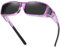 DUCO Herren und Damen Sonnenbrillen Polarisiert Unisex Brille UV400 Schutz Wrap Around Blendschutz Überbrille für Brillenträger Fit-over Polbrille (L Größe Clear Lila Rahmen Grau Linse)