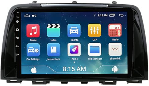 XIUNYIE 10 inch Android 13 Double Din car radio for Mazda 6 GL GJ 2012-2017 with Bluetooth Carplay AHD Backup Camera GPS Navigation Steering Wheel Controls(S3 1G+16G)
